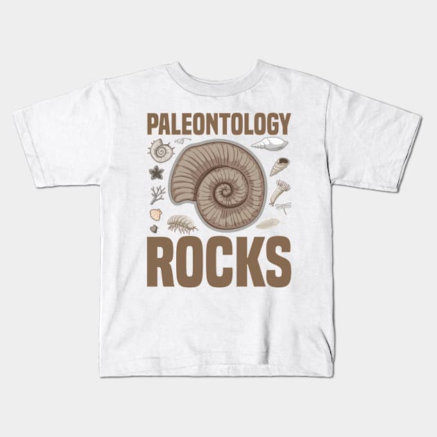 Paleontology Rocks Fathers Day Gift Funny Retro Vintage Kids T-Shirt by zyononzy